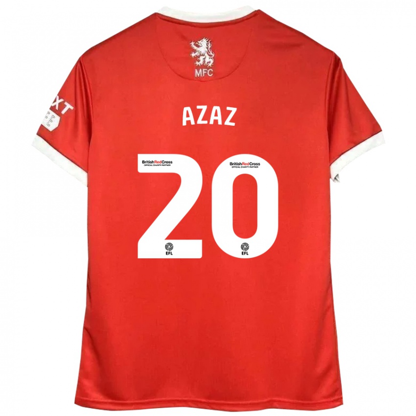 Kinder Finn Azaz #20 Rot Weiß Heimtrikot Trikot 2024/25 T-Shirt Österreich