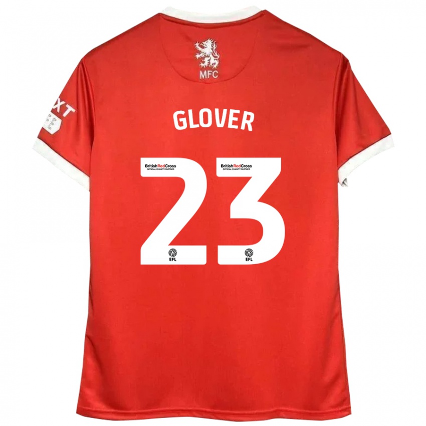 Kinder Tom Glover #23 Rot Weiß Heimtrikot Trikot 2024/25 T-Shirt Österreich