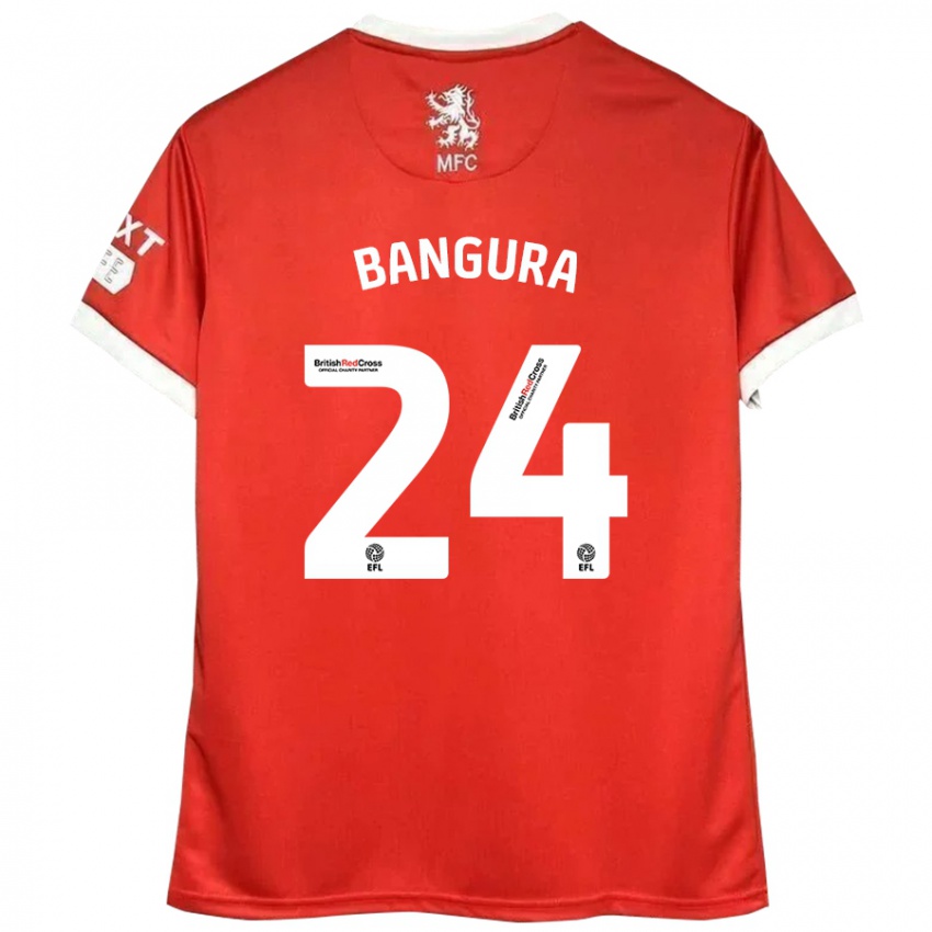 Kinder Alex Bangura #24 Rot Weiß Heimtrikot Trikot 2024/25 T-Shirt Österreich