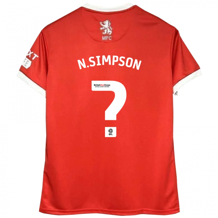 Kinder Nathan Simpson #0 Rot Weiß Heimtrikot Trikot 2024/25 T-Shirt Österreich