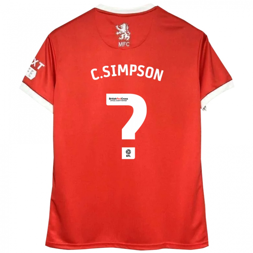 Kinder Cameron Simpson #0 Rot Weiß Heimtrikot Trikot 2024/25 T-Shirt Österreich