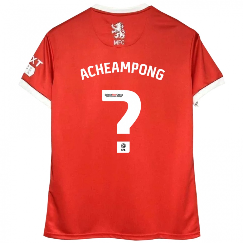 Kinder Prince Acheampong #0 Rot Weiß Heimtrikot Trikot 2024/25 T-Shirt Österreich