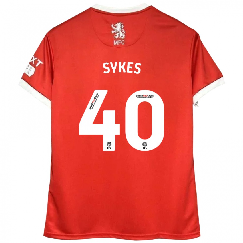 Kinder Cain Sykes #40 Rot Weiß Heimtrikot Trikot 2024/25 T-Shirt Österreich