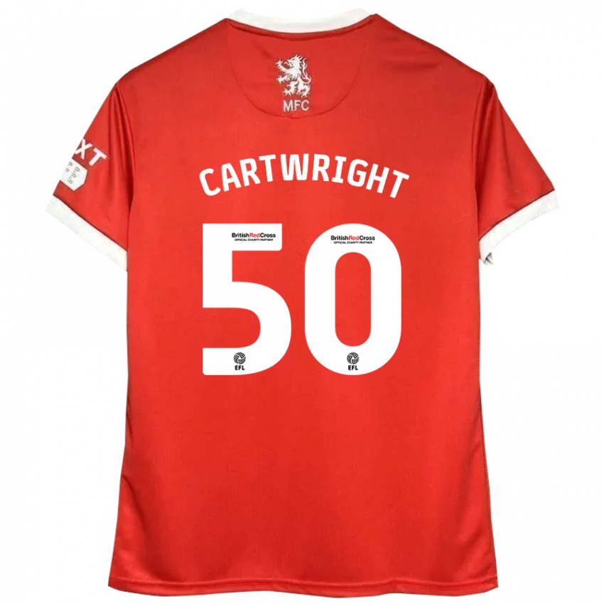 Kinder Fin Cartwright #50 Rot Weiß Heimtrikot Trikot 2024/25 T-Shirt Österreich