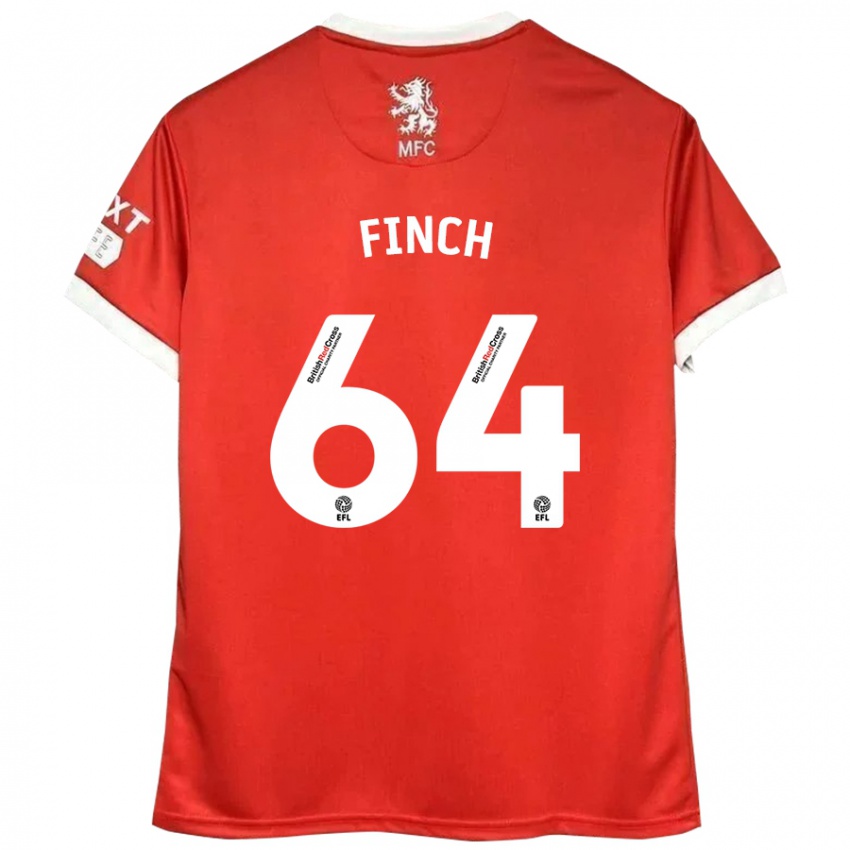 Kinder Sonny Finch #64 Rot Weiß Heimtrikot Trikot 2024/25 T-Shirt Österreich