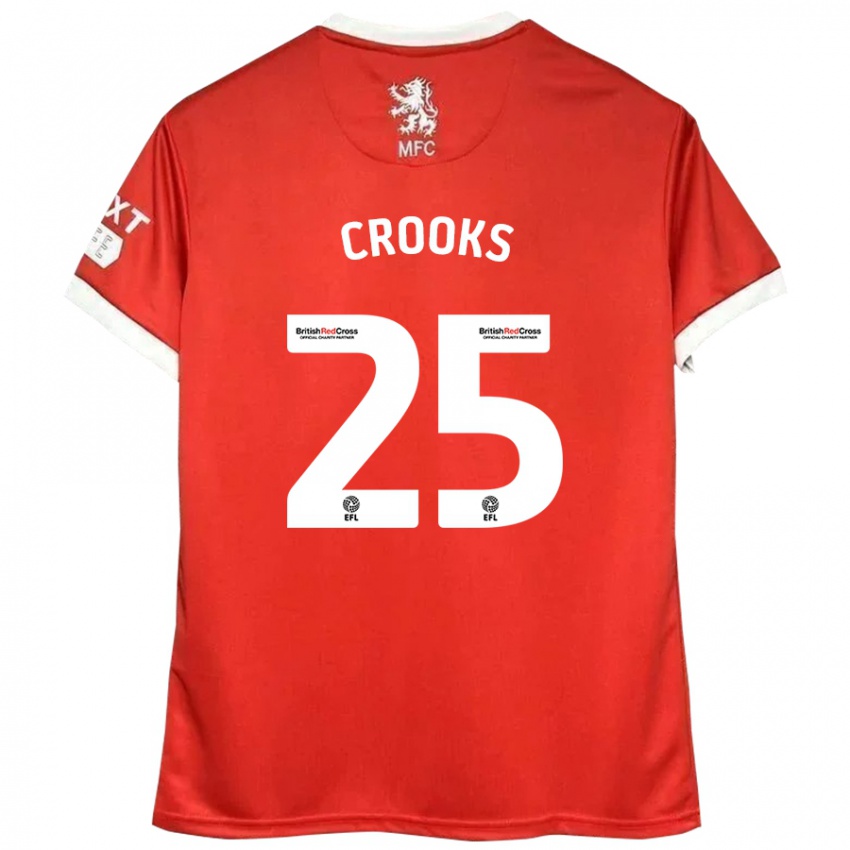 Kinder Matt Crooks #25 Rot Weiß Heimtrikot Trikot 2024/25 T-Shirt Österreich