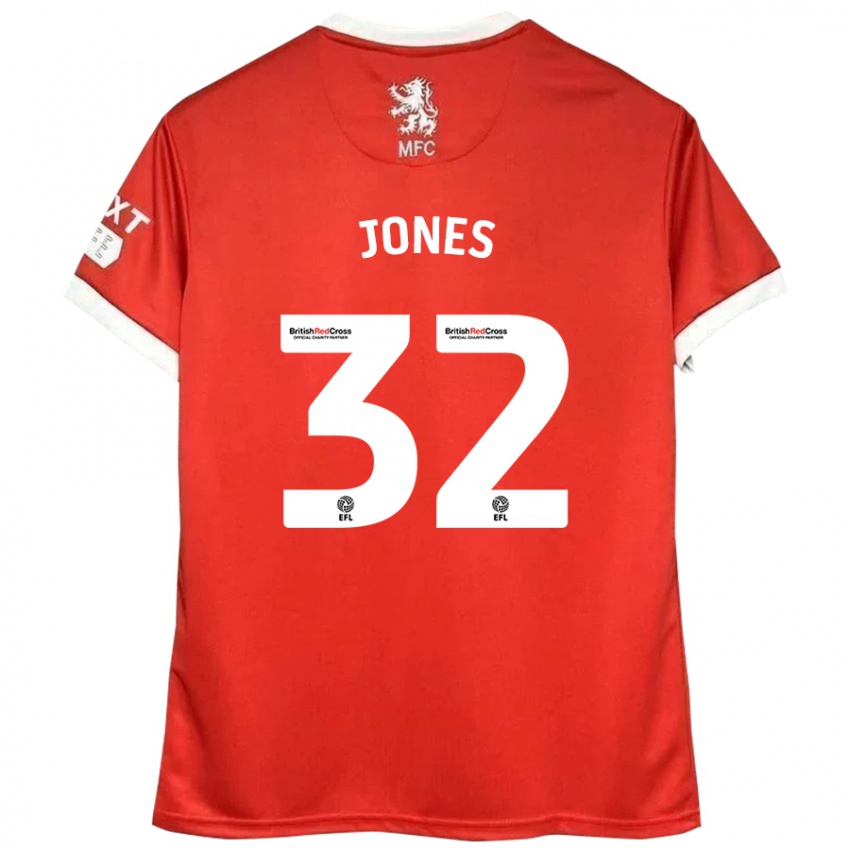 Kinder Jamie Jones #32 Rot Weiß Heimtrikot Trikot 2024/25 T-Shirt Österreich