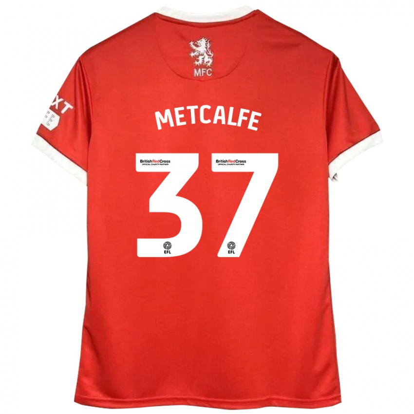 Kinder Max Metcalfe #37 Rot Weiß Heimtrikot Trikot 2024/25 T-Shirt Österreich