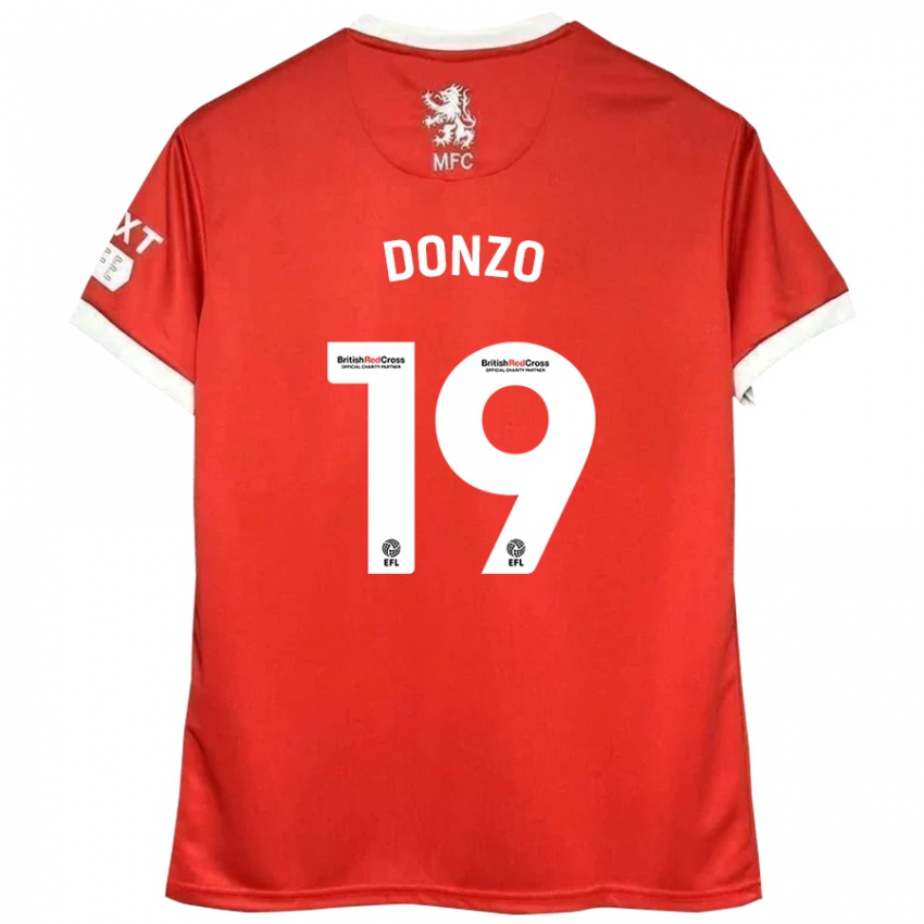 Kinder Jolie Donzo #19 Rot Weiß Heimtrikot Trikot 2024/25 T-Shirt Österreich