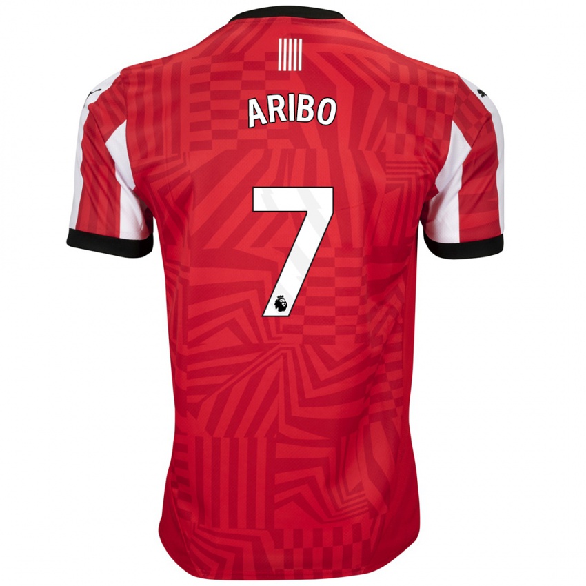 Kinder Joe Aribo #7 Rot Weiß Heimtrikot Trikot 2024/25 T-Shirt Österreich