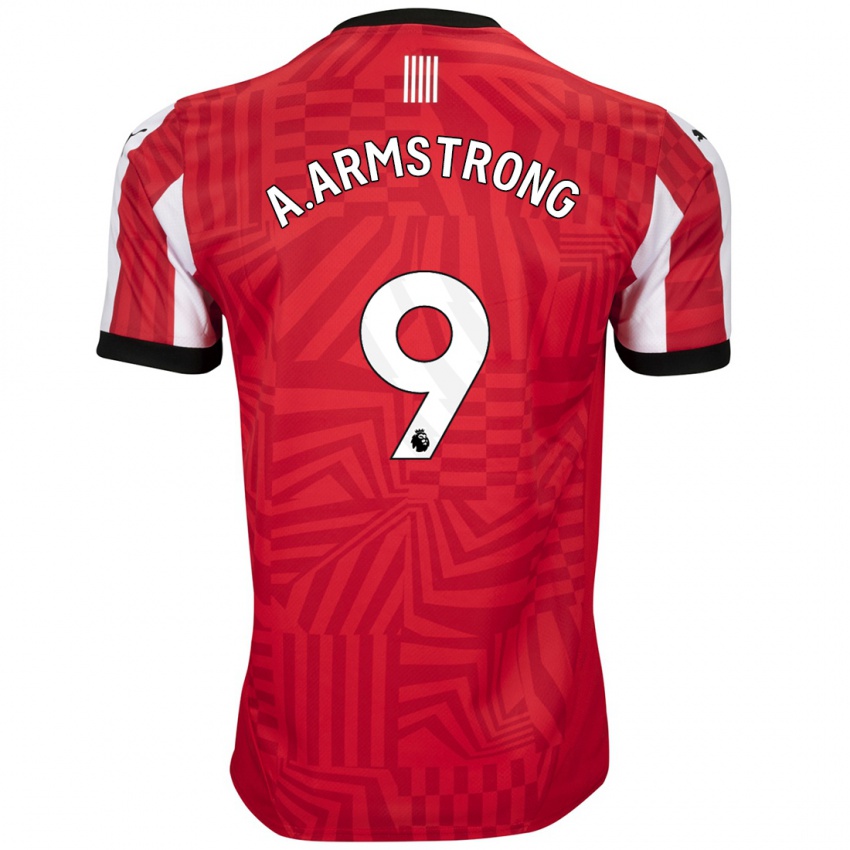 Kinder Adam Armstrong #9 Rot Weiß Heimtrikot Trikot 2024/25 T-Shirt Österreich