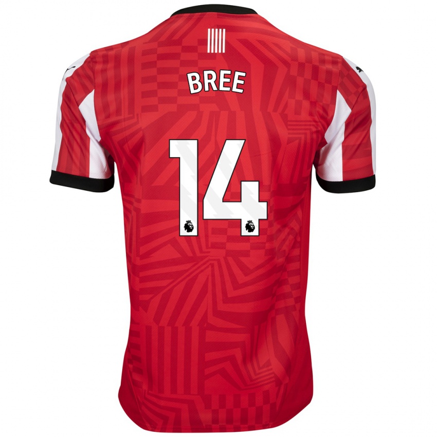 Kinder James Bree #14 Rot Weiß Heimtrikot Trikot 2024/25 T-Shirt Österreich