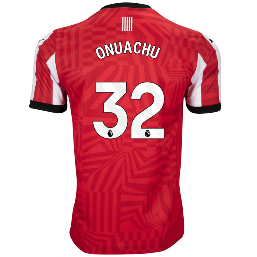 Kinder Paul Onuachu #32 Rot Weiß Heimtrikot Trikot 2024/25 T-Shirt Österreich