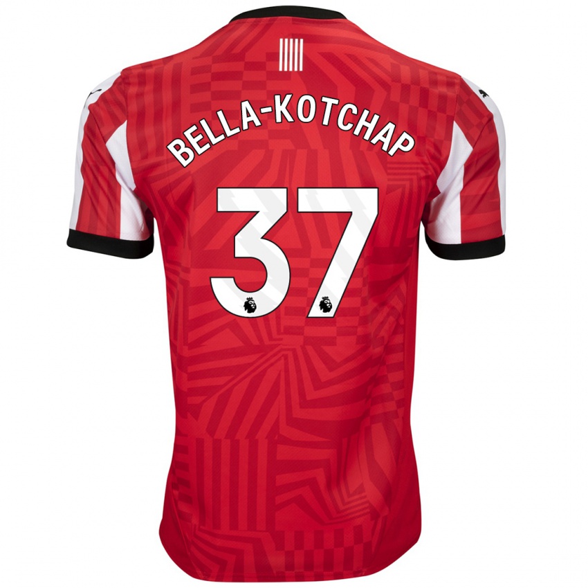 Kinder Armel Bella-Kotchap #37 Rot Weiß Heimtrikot Trikot 2024/25 T-Shirt Österreich