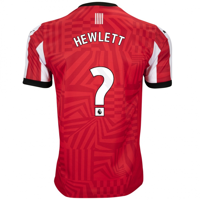 Kinder Jem Hewlett #0 Rot Weiß Heimtrikot Trikot 2024/25 T-Shirt Österreich