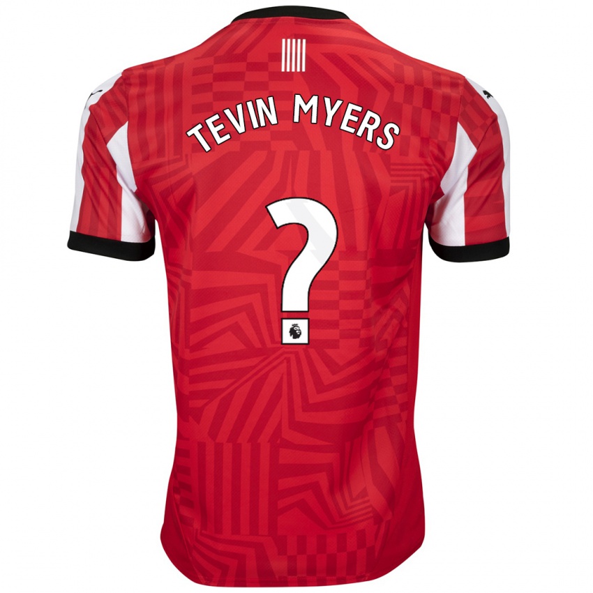 Kinder Tevin Myers #0 Rot Weiß Heimtrikot Trikot 2024/25 T-Shirt Österreich