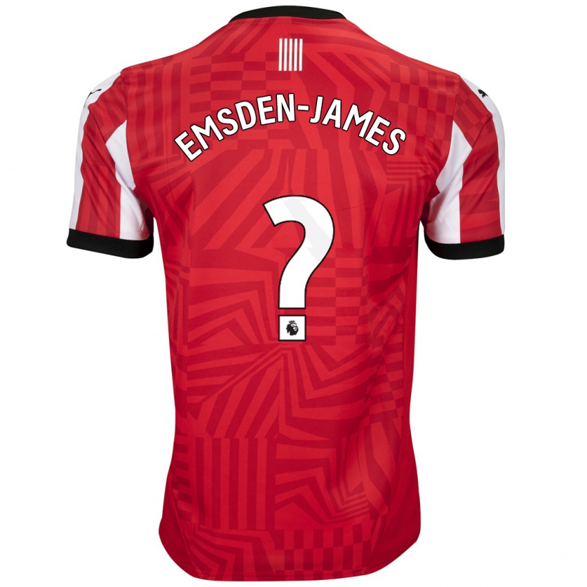 Kinder Harley Emsden-James #0 Rot Weiß Heimtrikot Trikot 2024/25 T-Shirt Österreich