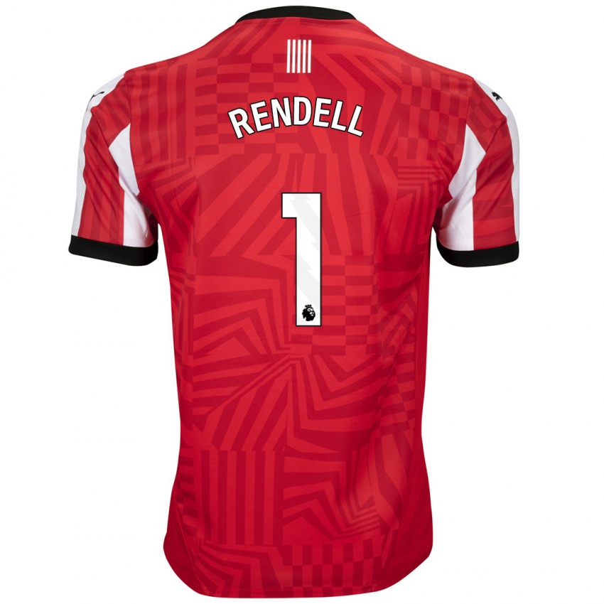 Kinder Kayla Rendell #1 Rot Weiß Heimtrikot Trikot 2024/25 T-Shirt Österreich