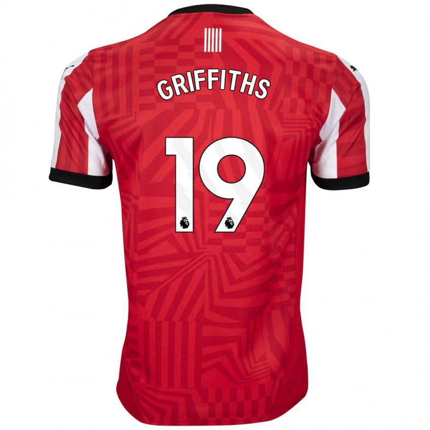 Kinder Alice Griffiths #19 Rot Weiß Heimtrikot Trikot 2024/25 T-Shirt Österreich