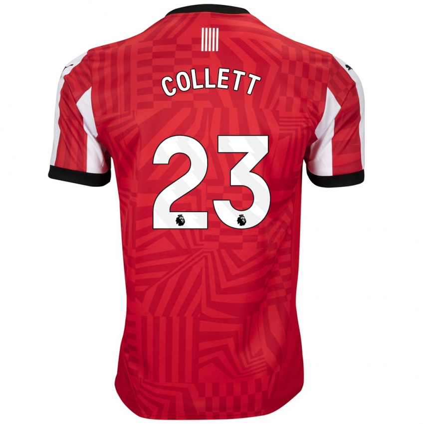 Kinder Megan Collett #23 Rot Weiß Heimtrikot Trikot 2024/25 T-Shirt Österreich