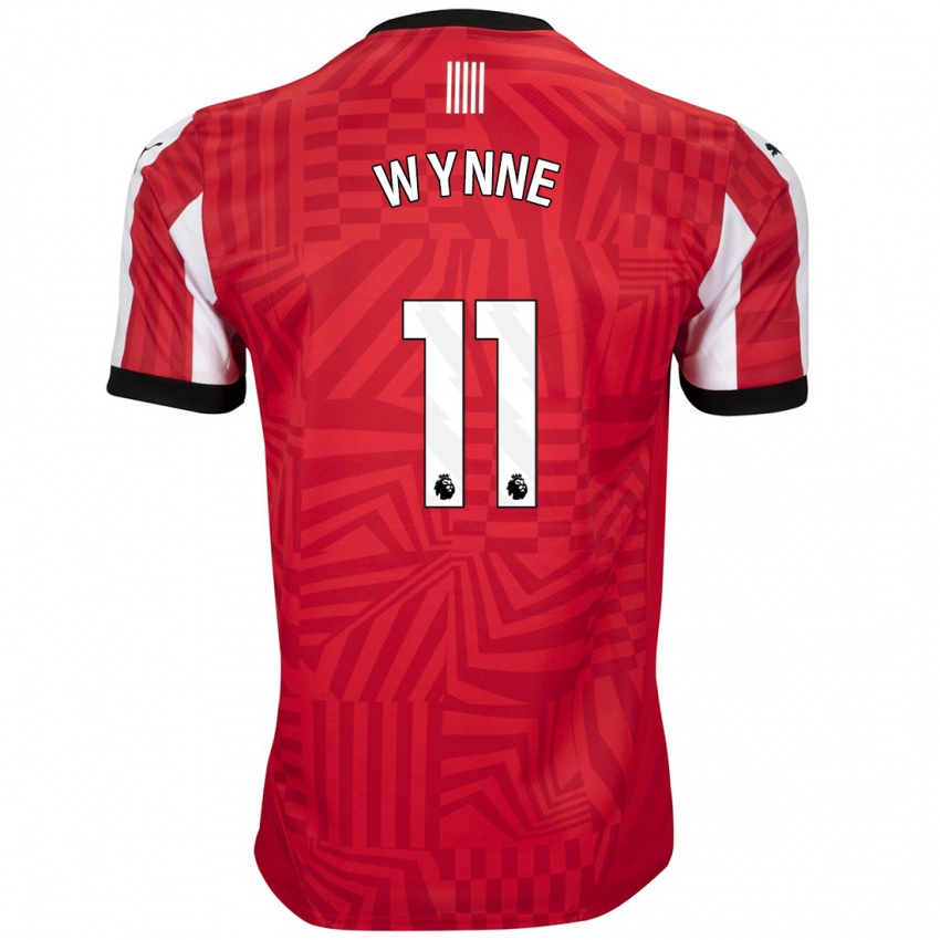 Kinder Megan Wynne #11 Rot Weiß Heimtrikot Trikot 2024/25 T-Shirt Österreich