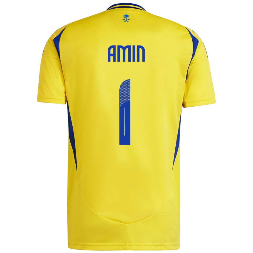 Kinder Amin Al-Bukhari #1 Gelb Blau Heimtrikot Trikot 2024/25 T-Shirt Österreich