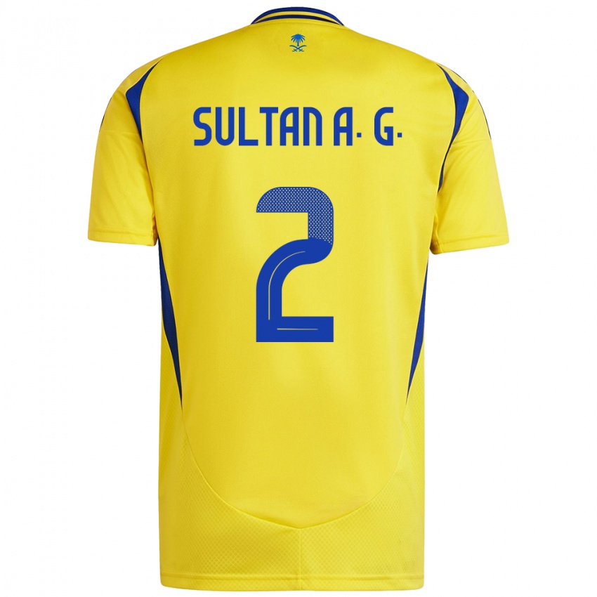 Kinder Sultan Al-Ghannam #2 Gelb Blau Heimtrikot Trikot 2024/25 T-Shirt Österreich