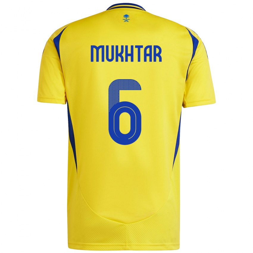 Kinder Mukhtar Ali #6 Gelb Blau Heimtrikot Trikot 2024/25 T-Shirt Österreich