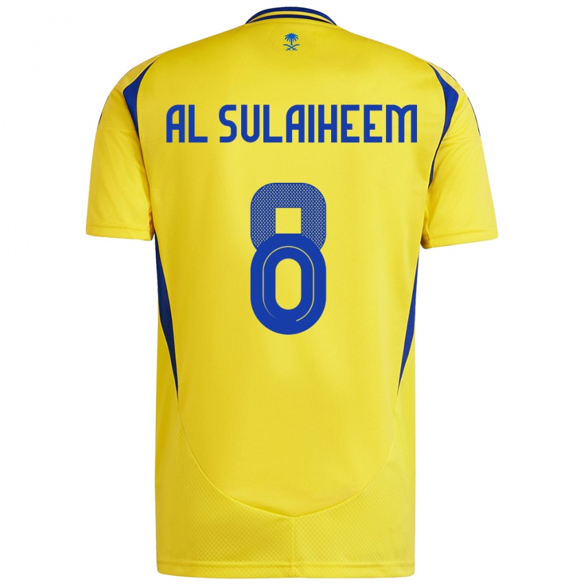 Kinder Abdulmajeed Al-Sulaiheem #8 Gelb Blau Heimtrikot Trikot 2024/25 T-Shirt Österreich