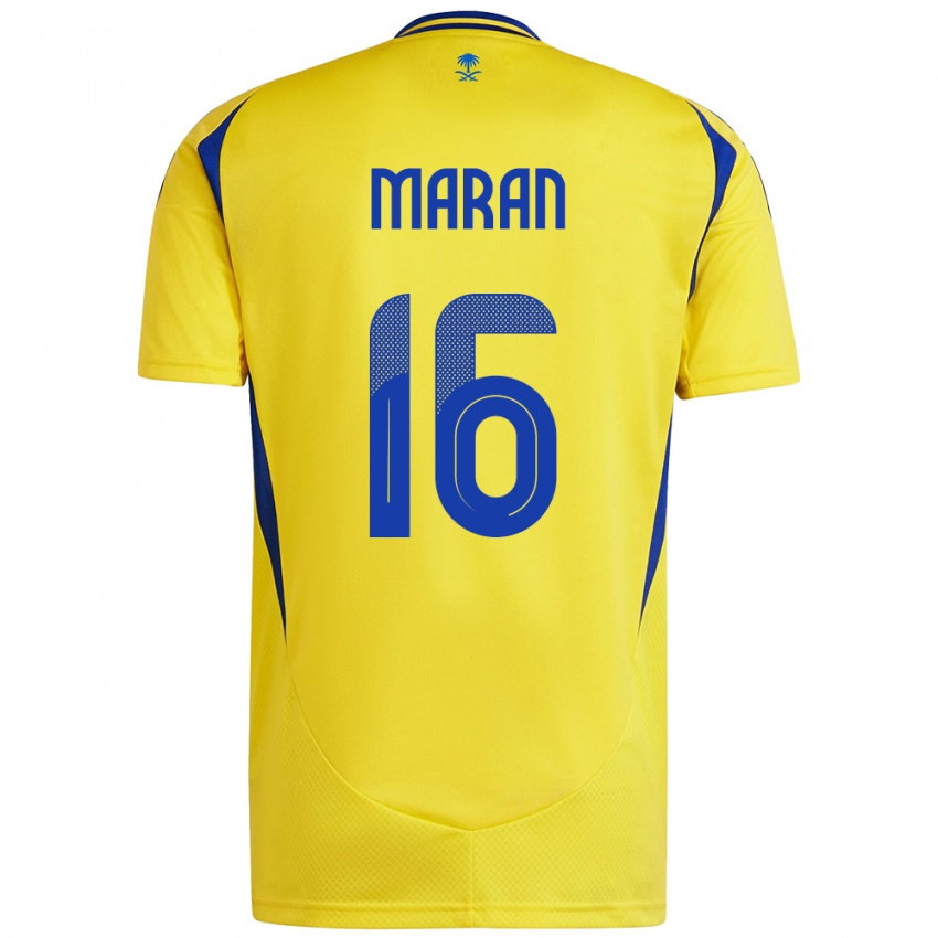 Kinder Mohammed Maran #16 Gelb Blau Heimtrikot Trikot 2024/25 T-Shirt Österreich