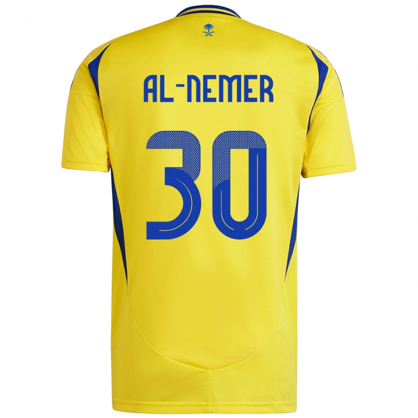 Kinder Meshari Al-Nemer #30 Gelb Blau Heimtrikot Trikot 2024/25 T-Shirt Österreich