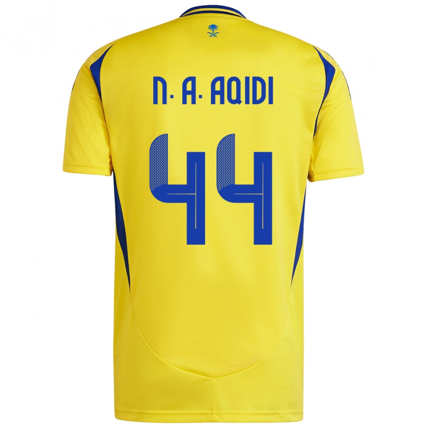 Kinder Nawaf Al-Aqidi #44 Gelb Blau Heimtrikot Trikot 2024/25 T-Shirt Österreich