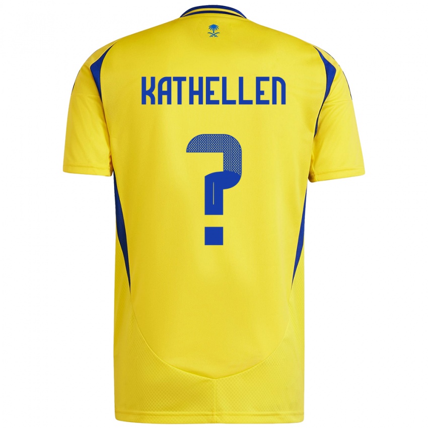 Kinder Kathellen #0 Gelb Blau Heimtrikot Trikot 2024/25 T-Shirt Österreich