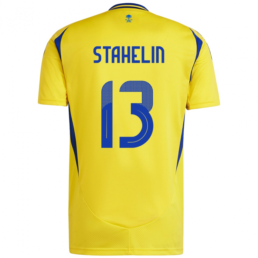 Kinder Izabela Stahelin #13 Gelb Blau Heimtrikot Trikot 2024/25 T-Shirt Österreich