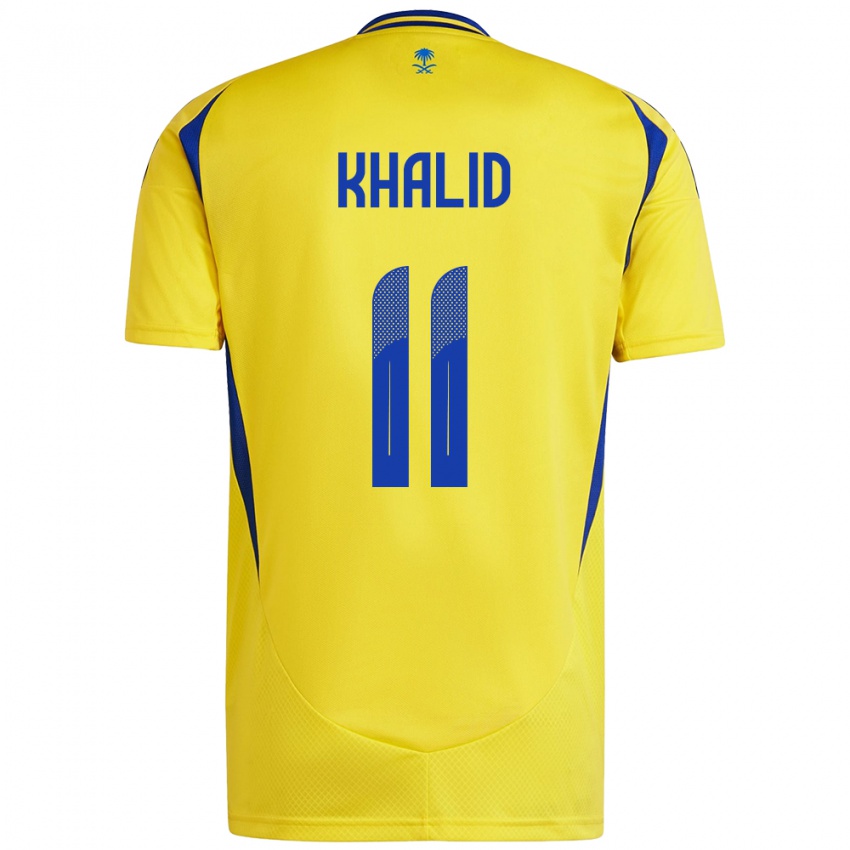 Kinder Khalid Al-Ghannam #11 Gelb Blau Heimtrikot Trikot 2024/25 T-Shirt Österreich