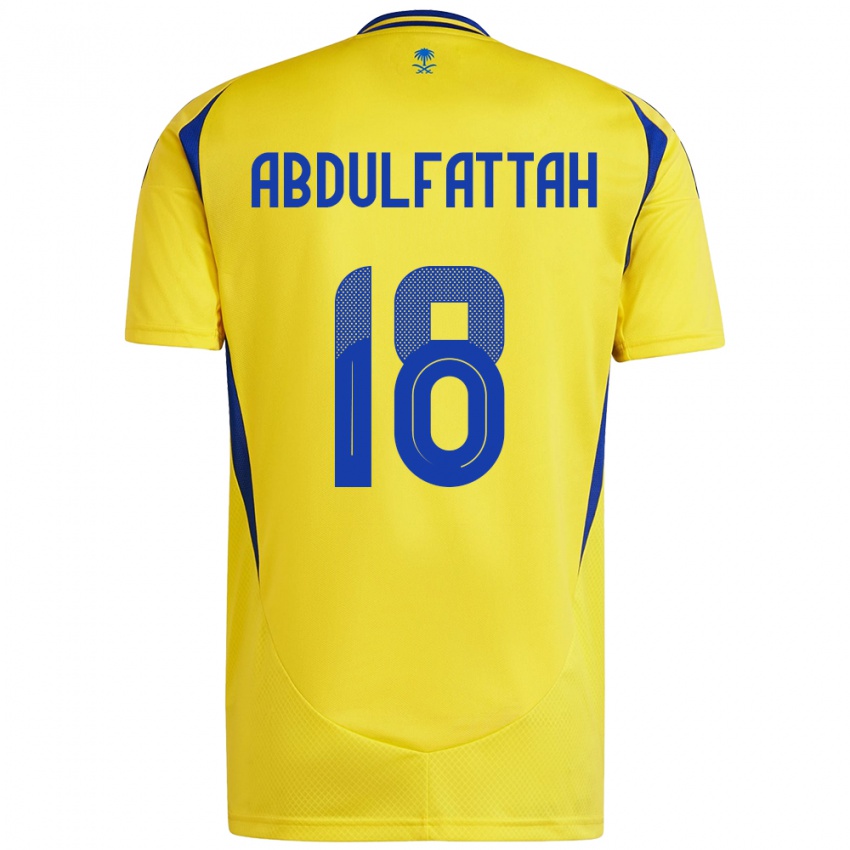 Kinder Abdulfattah Adam #18 Gelb Blau Heimtrikot Trikot 2024/25 T-Shirt Österreich