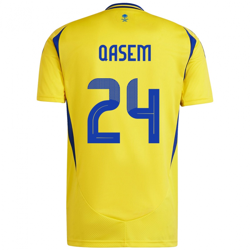 Kinder Mohammed Qasem #24 Gelb Blau Heimtrikot Trikot 2024/25 T-Shirt Österreich