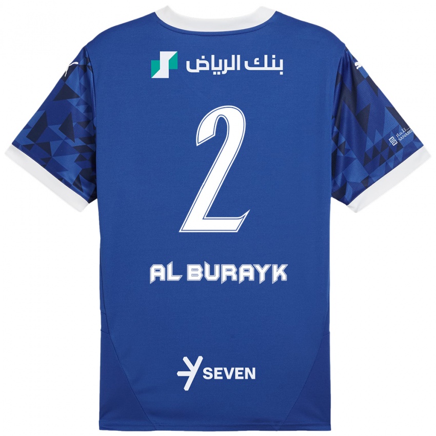 Kinder Mohammed Al-Burayk #2 Dunkelblau Weiß Heimtrikot Trikot 2024/25 T-Shirt Österreich