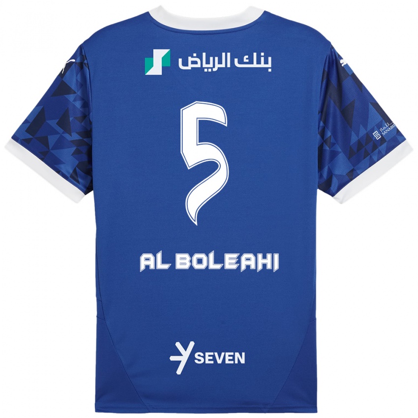 Kinder Ali Al-Boleahi #5 Dunkelblau Weiß Heimtrikot Trikot 2024/25 T-Shirt Österreich