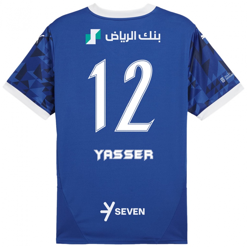 Kinder Yasser Al-Shahrani #12 Dunkelblau Weiß Heimtrikot Trikot 2024/25 T-Shirt Österreich