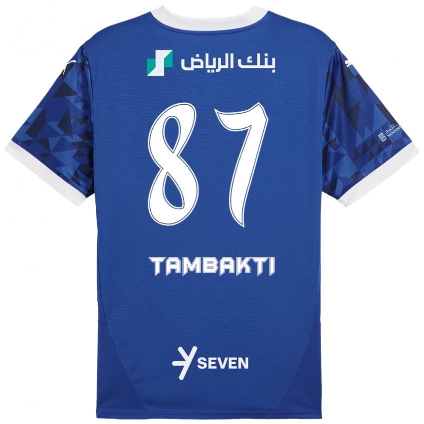 Kinder Hassan Tambakti #87 Dunkelblau Weiß Heimtrikot Trikot 2024/25 T-Shirt Österreich