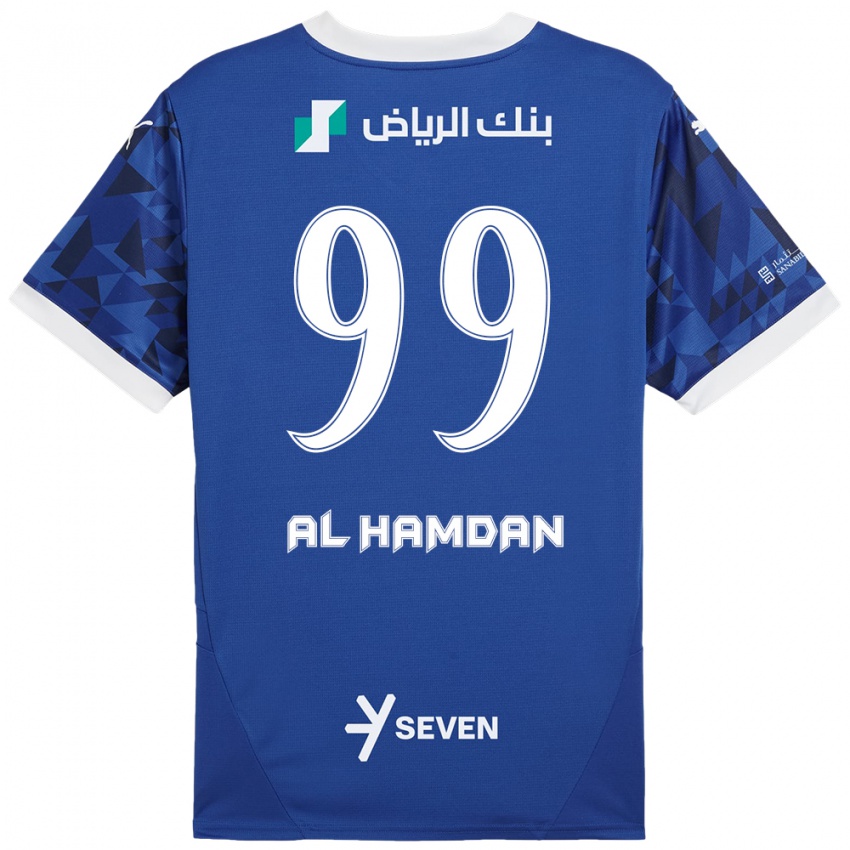 Kinder Abdullah Al-Hamdan #99 Dunkelblau Weiß Heimtrikot Trikot 2024/25 T-Shirt Österreich