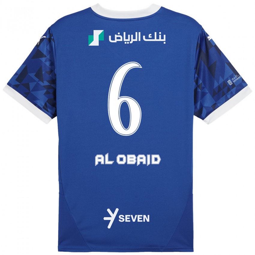 Kinder Lulu Al-Obaid #6 Dunkelblau Weiß Heimtrikot Trikot 2024/25 T-Shirt Österreich