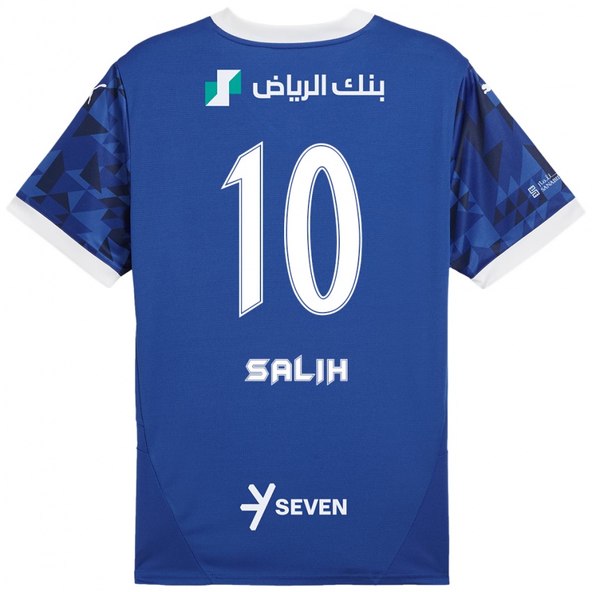 Kinder Zakia Salih #10 Dunkelblau Weiß Heimtrikot Trikot 2024/25 T-Shirt Österreich