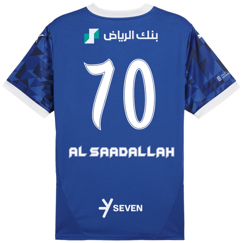 Kinder Hessa Al-Saadallah #70 Dunkelblau Weiß Heimtrikot Trikot 2024/25 T-Shirt Österreich