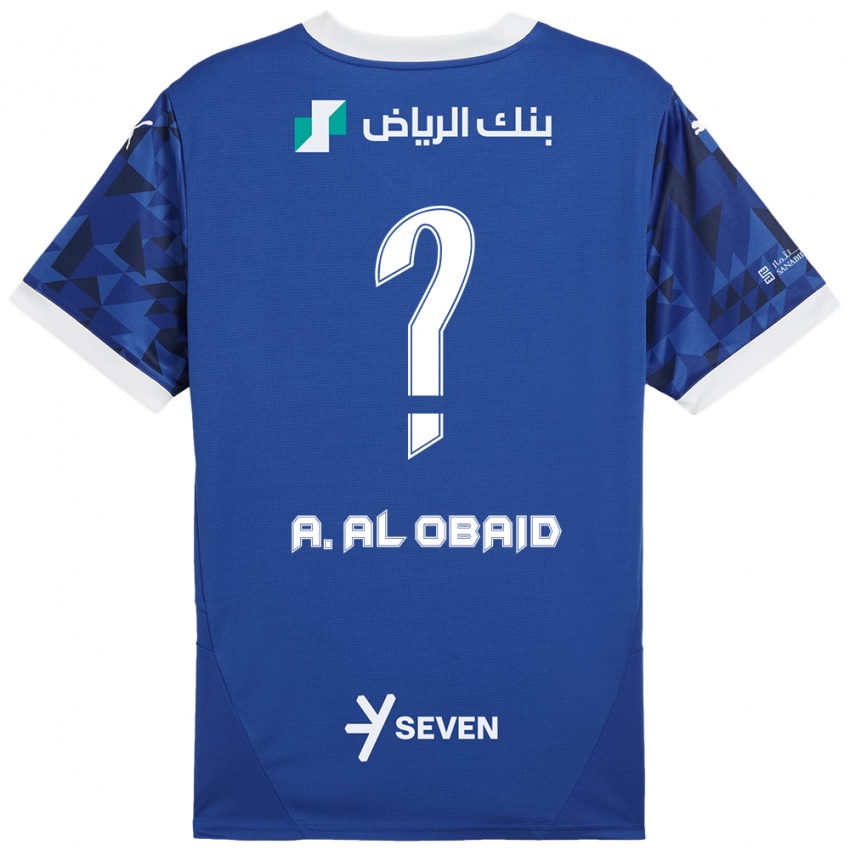 Kinder Abdulrahman Al-Obaid #0 Dunkelblau Weiß Heimtrikot Trikot 2024/25 T-Shirt Österreich