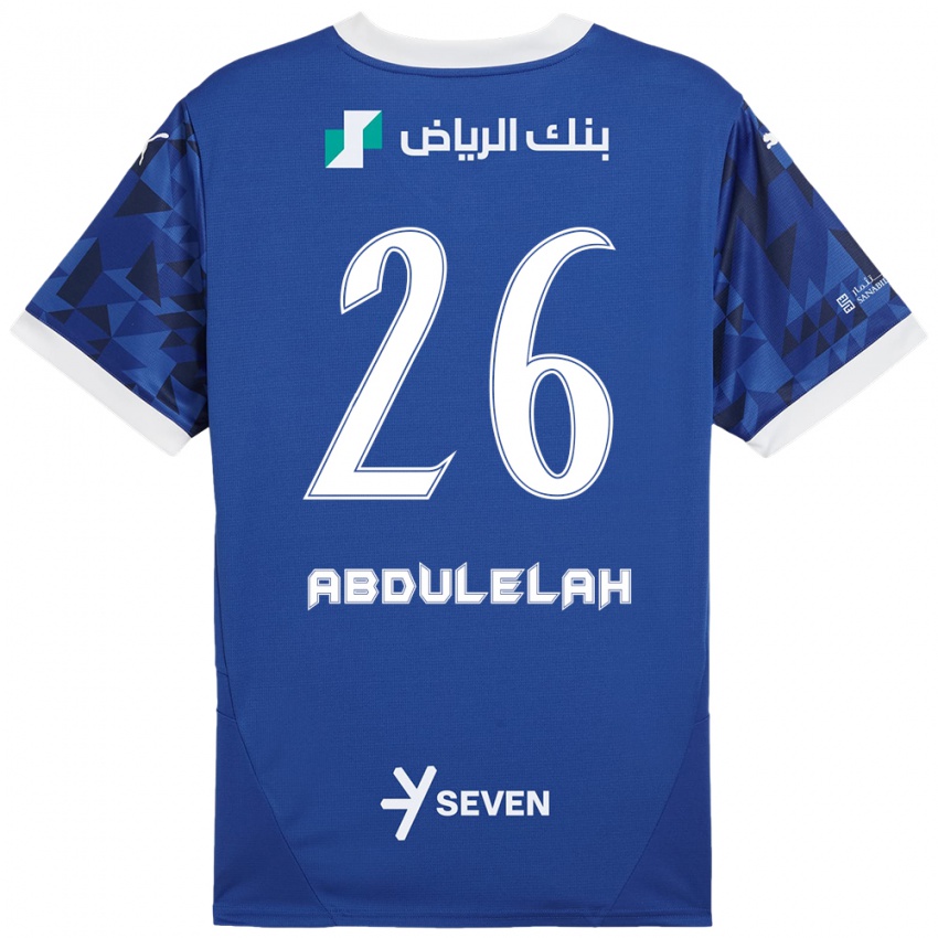 Kinder Abdulelah Al-Malki #26 Dunkelblau Weiß Heimtrikot Trikot 2024/25 T-Shirt Österreich