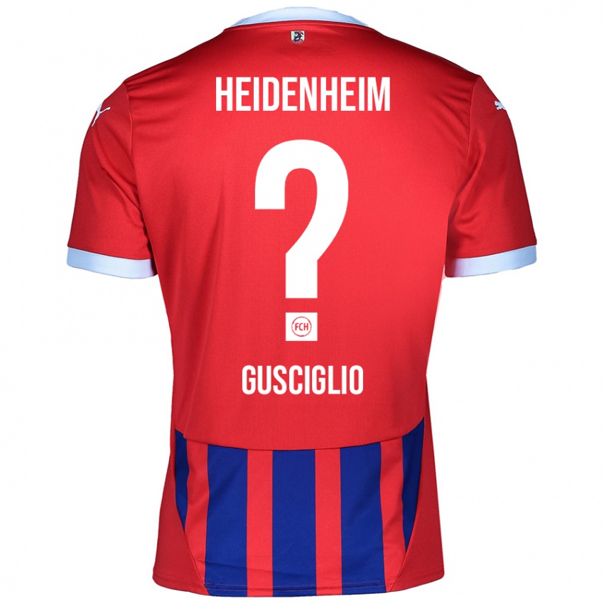 Kinder Alessio Gusciglio #0 Rot Blau Heimtrikot Trikot 2024/25 T-Shirt Österreich