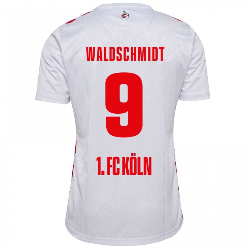 Kinder Luca Waldschmidt #9 Weiß Rot Heimtrikot Trikot 2024/25 T-Shirt Österreich