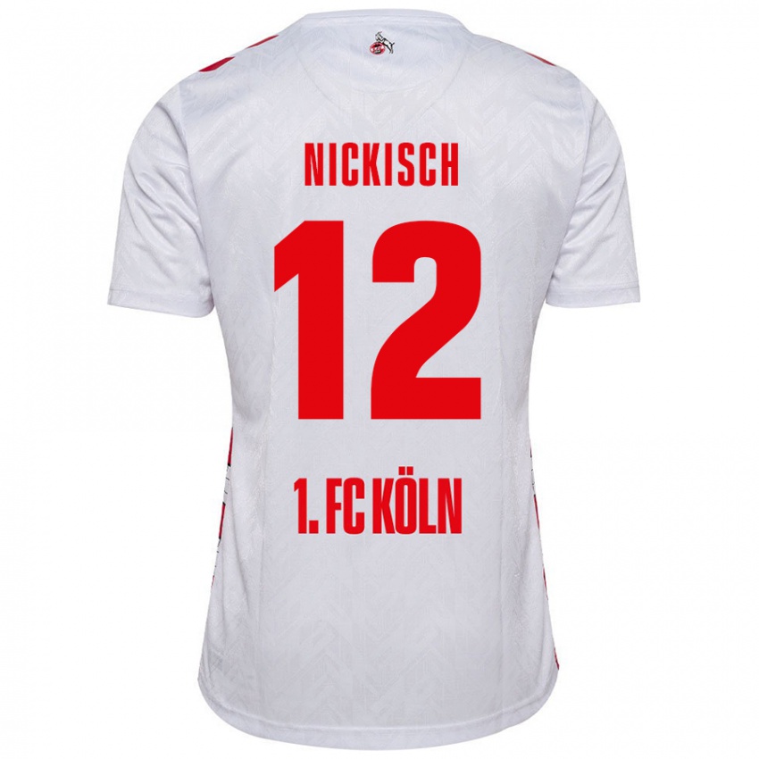 Kinder Jonas Nickisch #12 Weiß Rot Heimtrikot Trikot 2024/25 T-Shirt Österreich